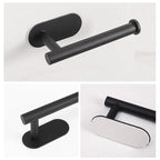 Stainless Steel Toilet Paper Holder – Self-Adhesive Wall Mount for Bathroom