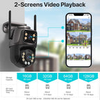 4K 8MP Dual Lens PTZ Camera – Outdoor AI Auto Tracking for Security Surveillance