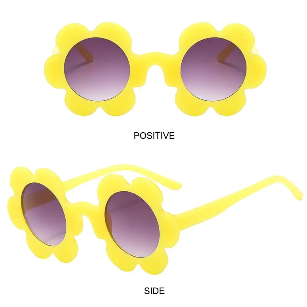 Retro Sunflower Round Sunglasses – Floral Festival Shades for Women