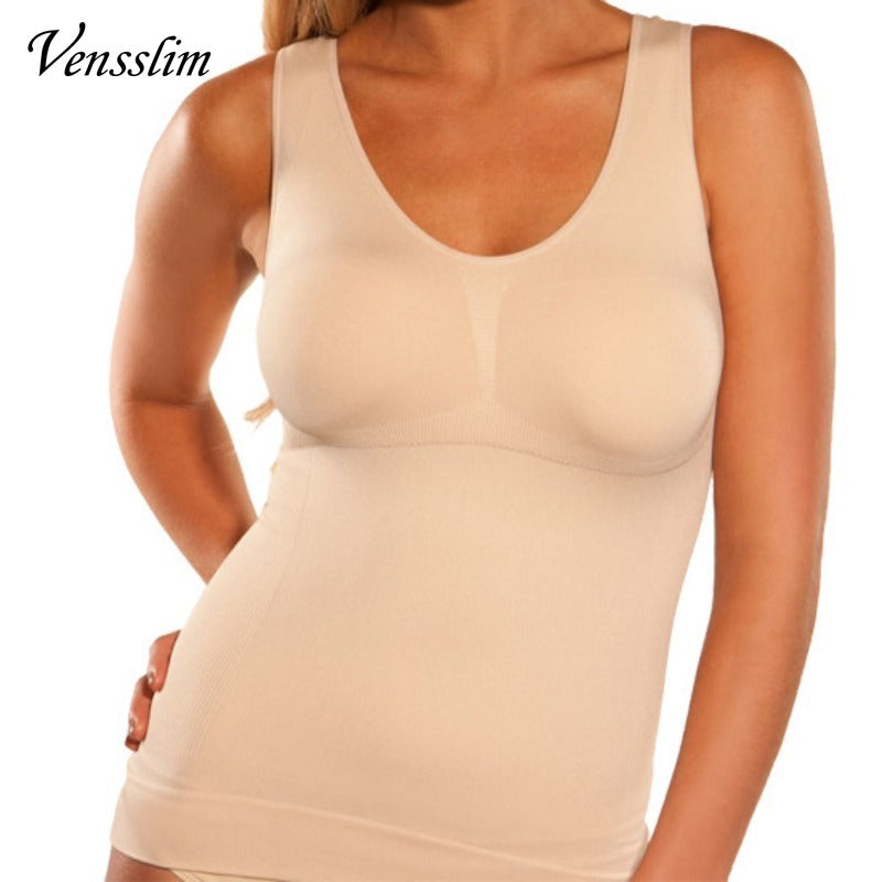 Plus Size Slimming Tank Top – Shaping Corset Camisole for Body Sculpting