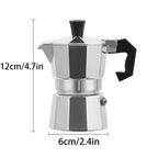 Aluminum Moka Pot Coffee Maker – Espresso Percolator for Home and Camping