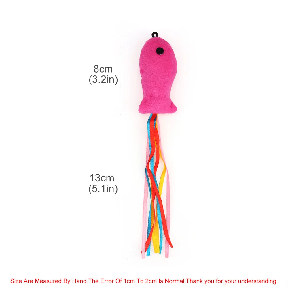Fish Replacement Cat Toy – Steel Wire Teasing Attachments for Interactive Play
