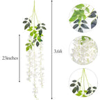 Silk Wisteria Hanging Vines – 110cm Artificial Flower Garland for Wedding Decor