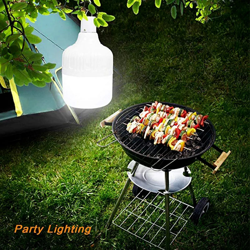 Portable Rechargeable LED Lantern – 80W Emergency Light for Camping and Patio