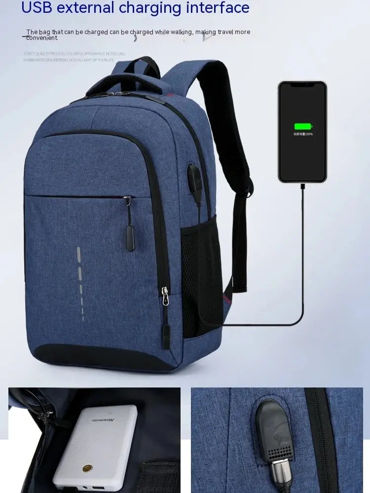 Large Capacity Laptop Backpack – Unisex Minimalist Travel Bag for Students