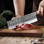 Hand Forged Japanese Chef Knife – Professional Kitchen Cleaver for Meat Cutting