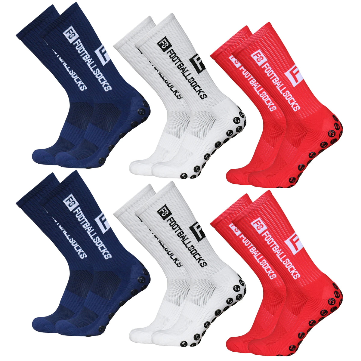 Anti-Slip Athletic Sports Socks – Stretchy Grip Crew for Football Soccer