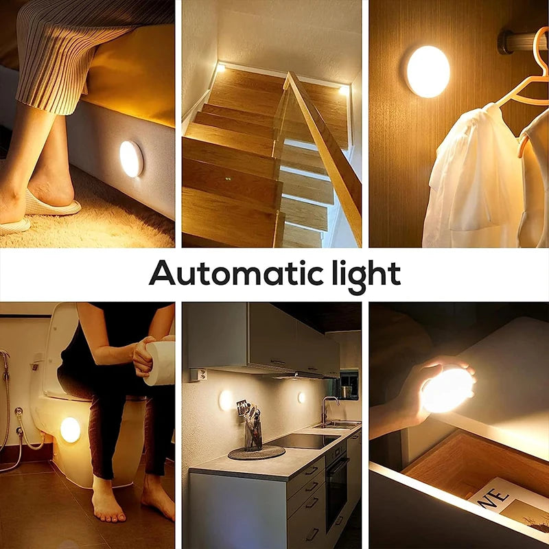 USB Rechargeable Motion Sensor Light – Magnetic Night Lamp for Home Bedroom