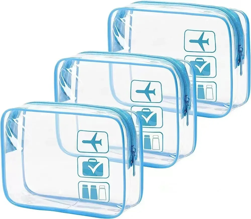 Transparent PVC Travel Toiletry Bag – Waterproof Cosmetic Organizer for Packing