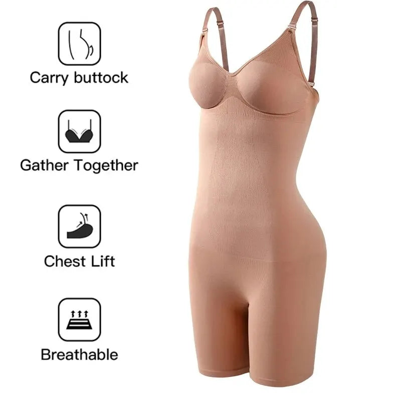 One-Piece Shapewear Bodysuit – Slimming Hip Lift Corset for Tummy Control