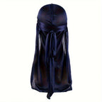 Silky Durag Headwrap – Long Tail Wave Cap for Men Hair Maintenance