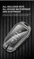 Zinc Alloy Leather Car Key Case – Protective Remote Cover for Citroen Models