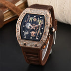 Bamboo Hollow Dial Quartz Watch – Fashionable Wooden Wristwatch for Men