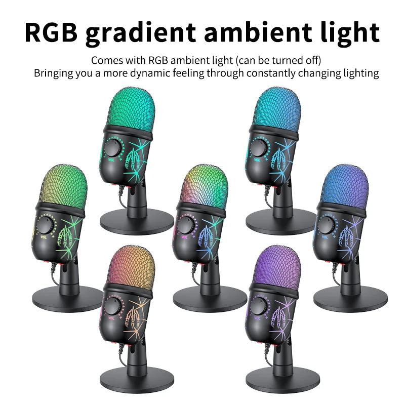 USB Gaming Microphone – Noise Cancelling Condenser for Podcast Recording