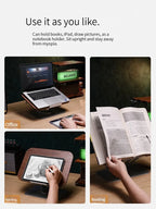 Aluminum Foldable Reading Stand – Adjustable Holder for Laptops and Books
