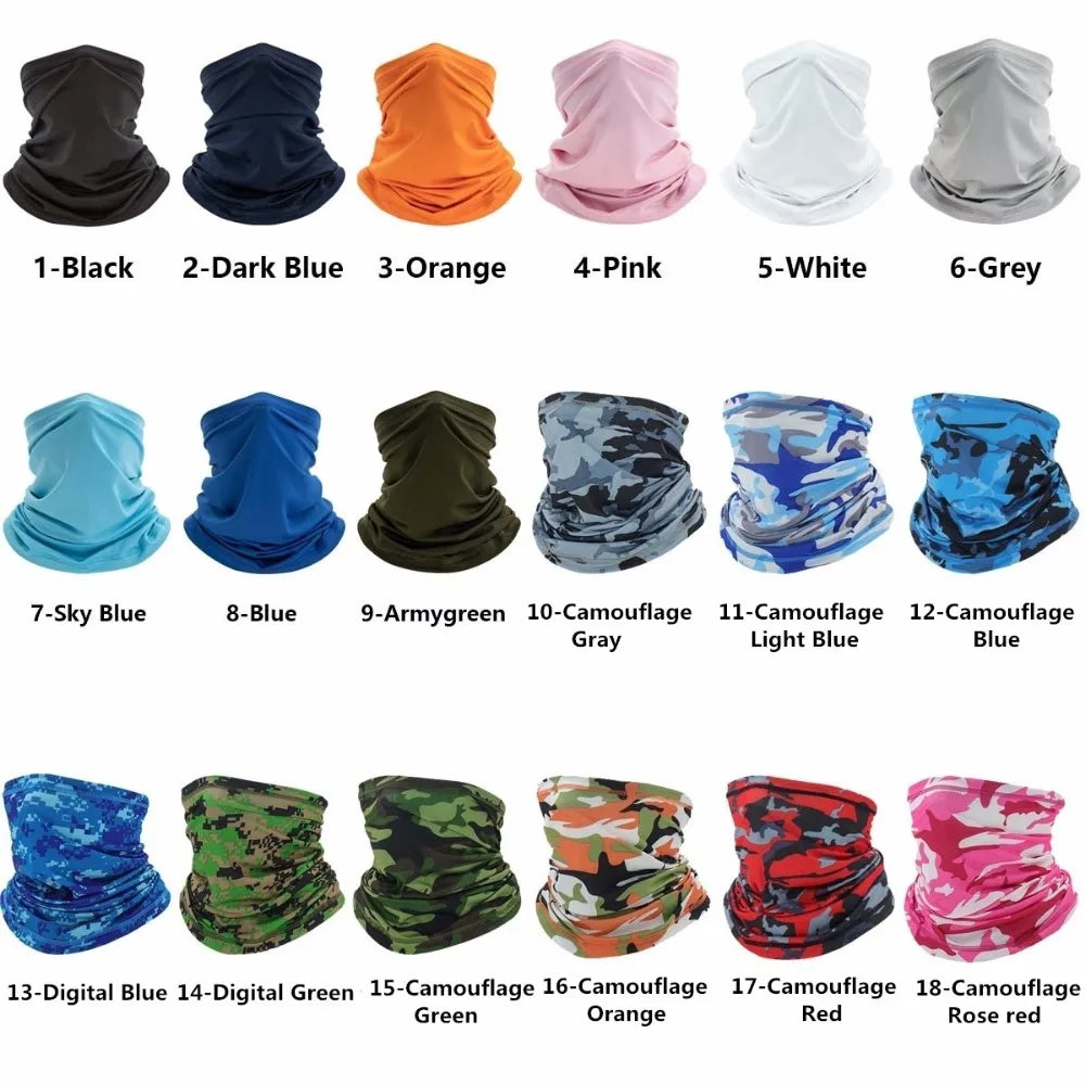 Ice Silk Turban Bandana – UV Protection Neck Mask for Outdoor Cycling Hiking