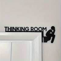 Thinking Room Toilet Sign – Modern Wall Mount Plaque for Bathroom Decor