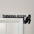 Thinking Room Toilet Sign – Modern Wall Mount Plaque for Bathroom Decor