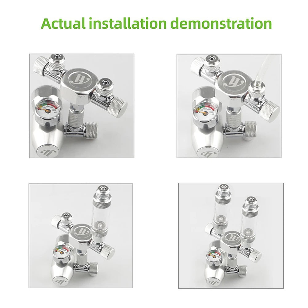 CO2 Splitter Regulator – 2-Way Needle Valve for Aquarium Tank Systems