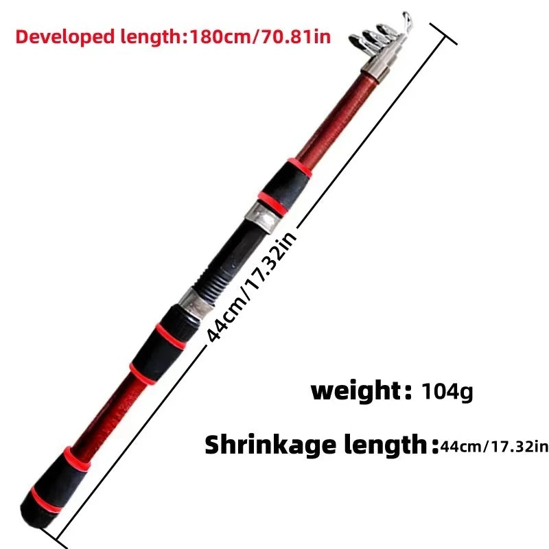 Telescopic Fishing Rod Set – Portable Spinning Reel for Travel and Outdoor