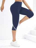 Mesh High Waist Yoga Capris – Tummy Control Leggings for Workout Activewear
