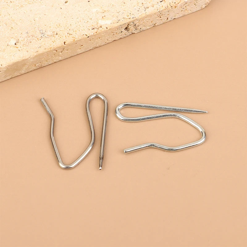 Stainless Steel Drapery Pin Hooks – Heavy Duty Curtain Pleating Accessories