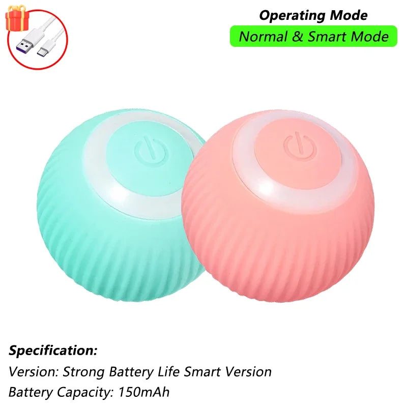 Interactive Rolling Cat Ball – Rechargeable Smart Toy for Pet Exercise