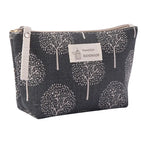 Small Canvas Makeup Bag – Portable Cosmetic Organizer for Travel Toiletry
