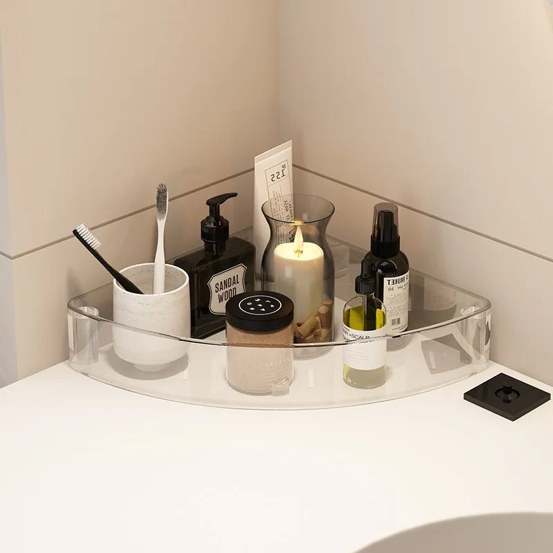 Multi-Layer Bathroom Storage Trolley – Transparent Space-Saving Rack for Home Organization