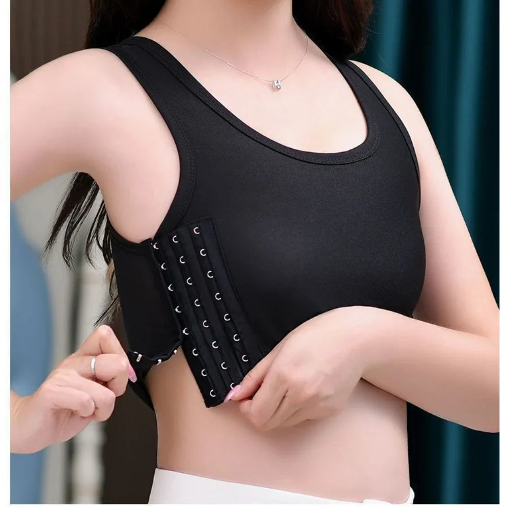 Breathable Chest Binder Vest – Side Buckle Compression Top for Cosplay