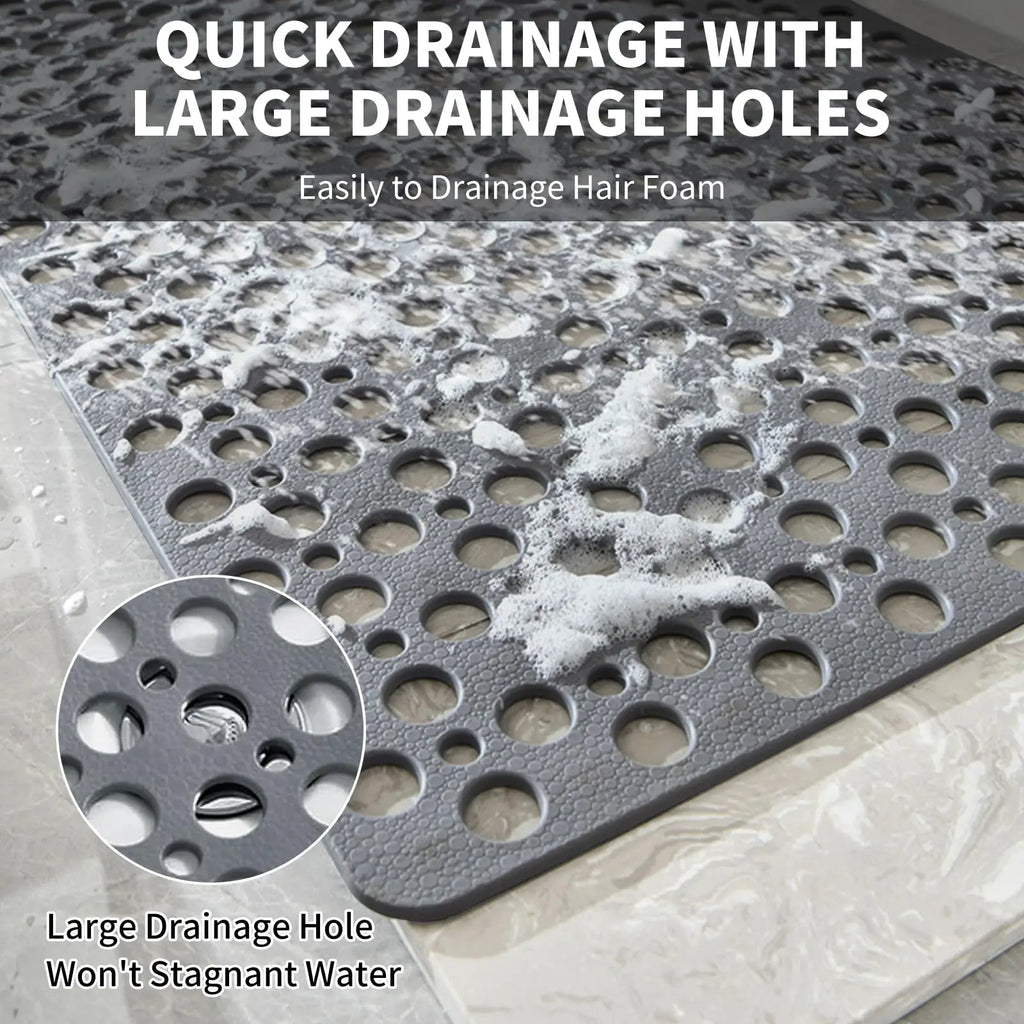 Anti Mould Rubber Bath Mat – Non Slip Shower Accessory for Bathroom Safety