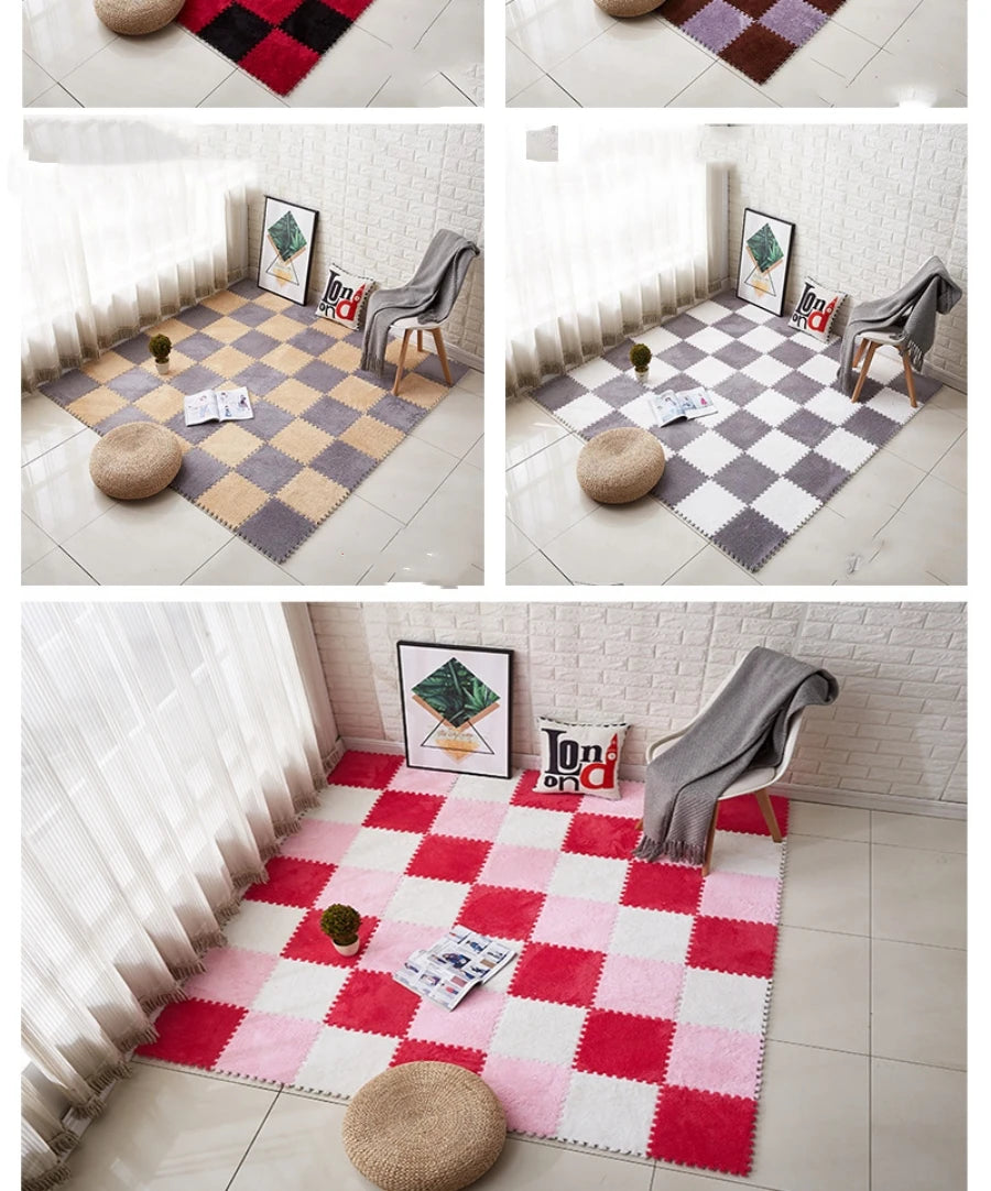 Soft Foam Patchwork Play Mats – Interlocking Carpet Tiles for Kids Rooms