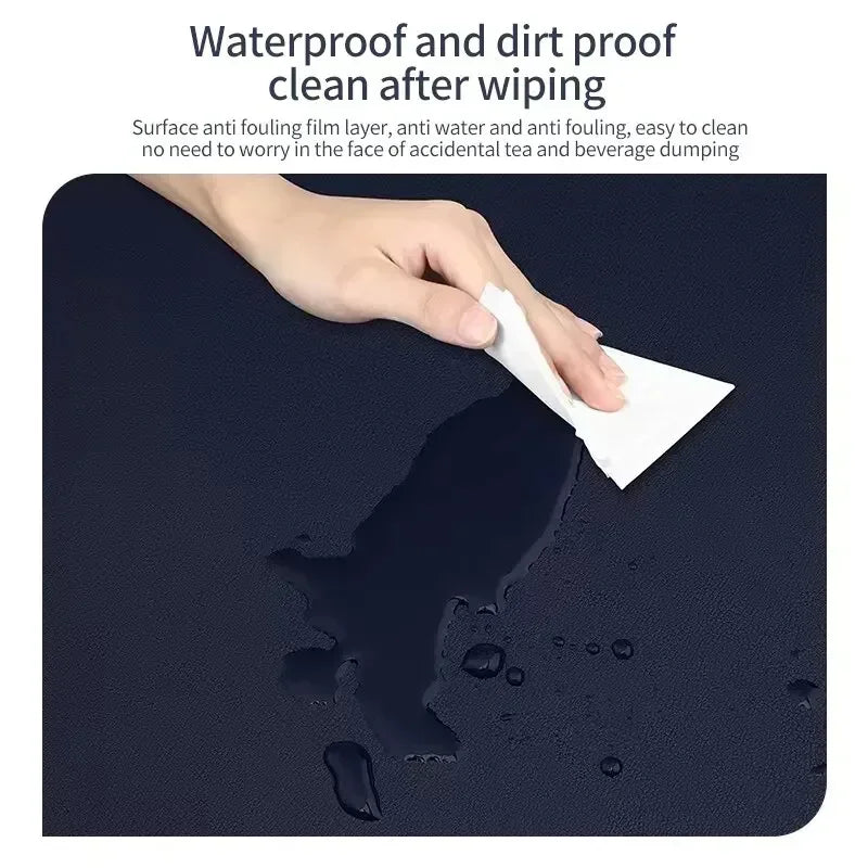 PU Leather Desk Mat – 70x35cm Waterproof Pad for Office and Gaming