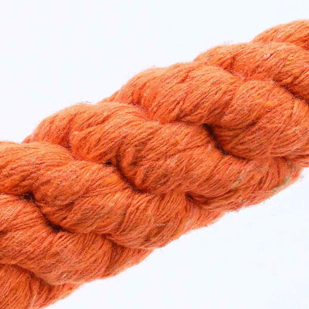 Braided Carrot Cotton Rope – Durable Molar Chew Toy for Puppy Teeth Cleaning