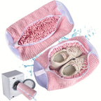Mesh Shoe Laundry Bag – Built-in 360 Degree Soft Brush for Machine Washing