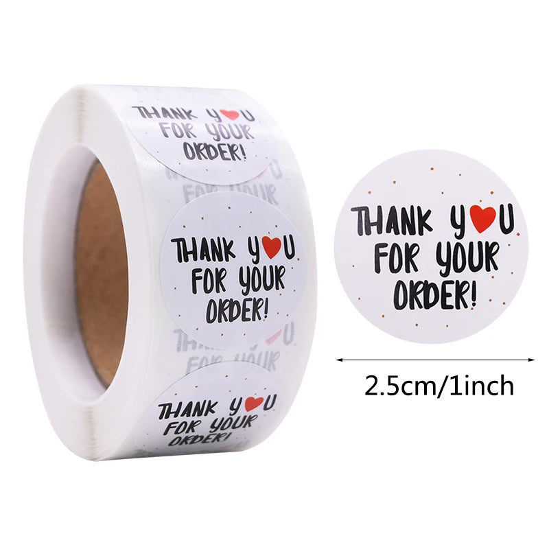 Decorative Thank You Sealing Stickers for Party Gift Labels and Scrapbooking