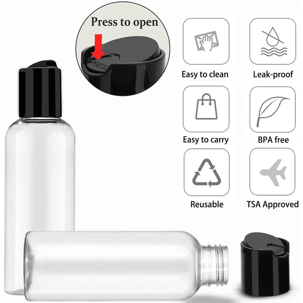 Refillable Travel Bottle Set – Leakproof Toiletry Containers for Cosmetics
