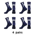 Non-Slip Silicone Grip Sports Socks – Mid-Calf Athletic Gear for Football Yoga