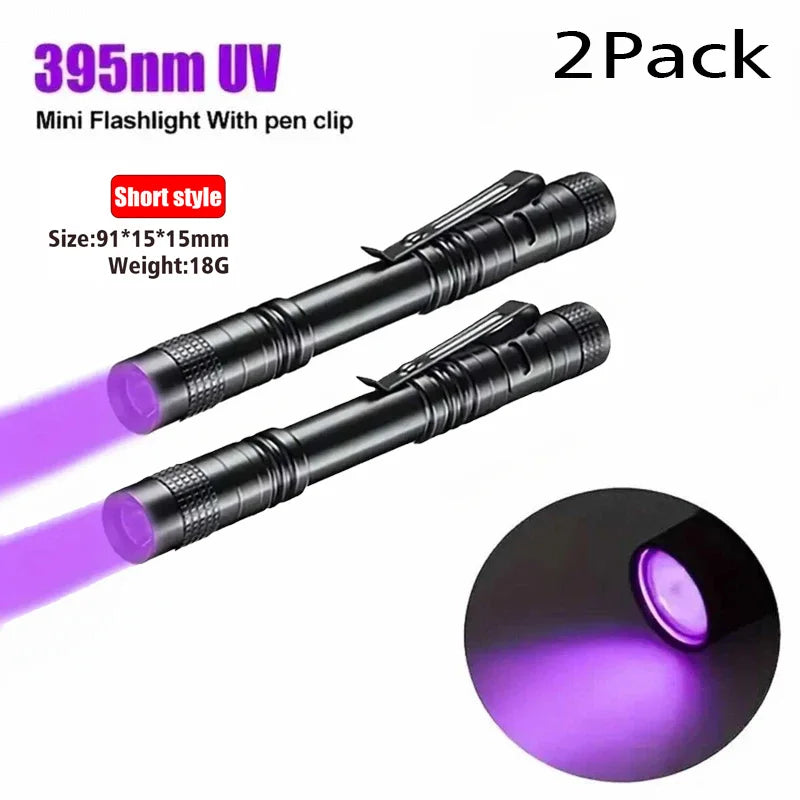 UV Flashlight 395nm – Portable Ultraviolet Torch for Pet Urine and Scorpion Detection