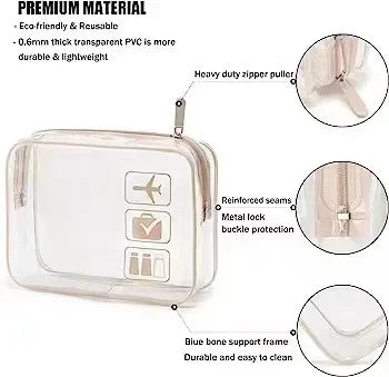 Transparent PVC Travel Toiletry Bag – Waterproof Cosmetic Organizer for Packing