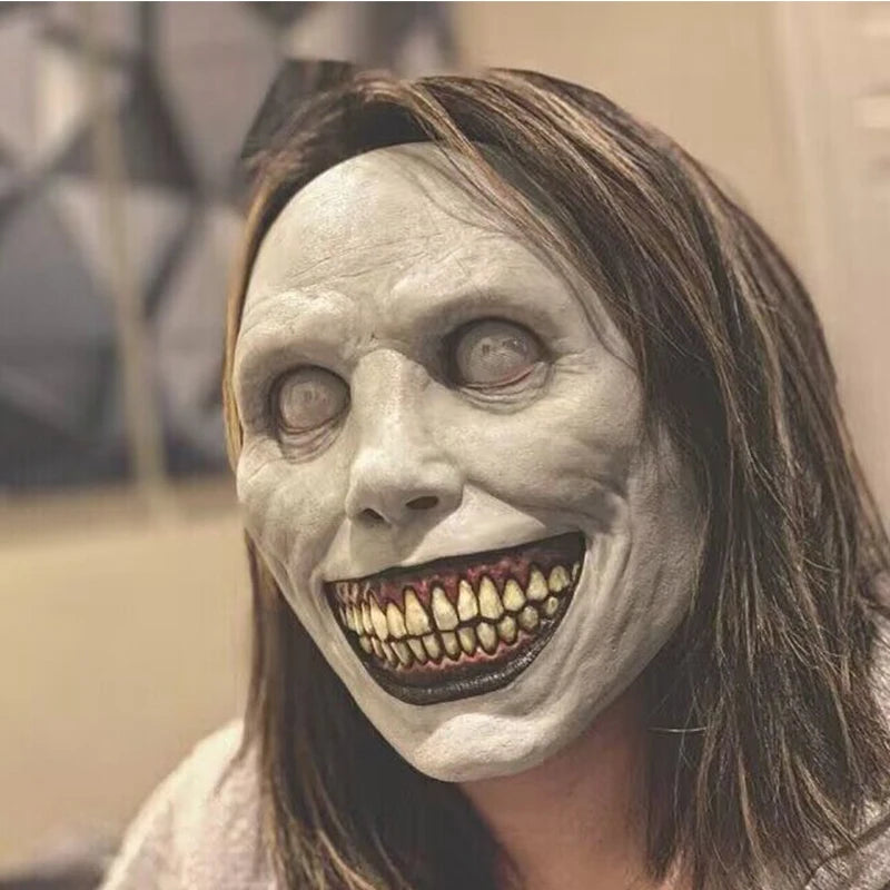 Latex Demon Horror Mask – Creepy Exorcist Prop for Halloween Cosplay