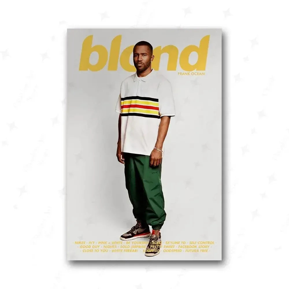 Frank Ocean Music Art Prints – Blonde Rap Poster Set for Bedroom Wall Decor