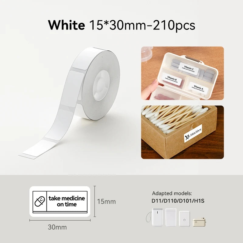 Waterproof Thermal Label Stickers – Adhesive Paper for D11/D110/D101 Printers