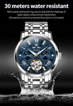 OLEVS Automatic Mechanical Watch – Skeleton Flywheel for Men's Business Wear