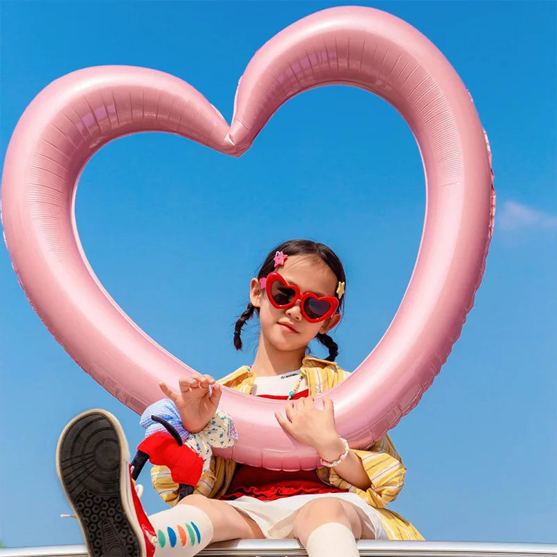 Heart Photo Frame Balloon – Decorative Prop for Birthday Parties and Weddings