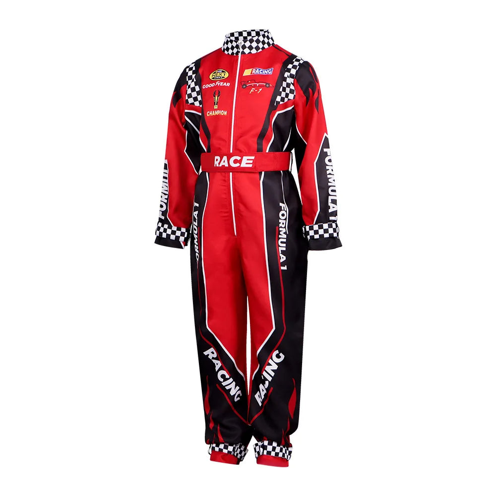 Red Racing Jumpsuit – Classic One-Piece Costume for Karting and Cosplay