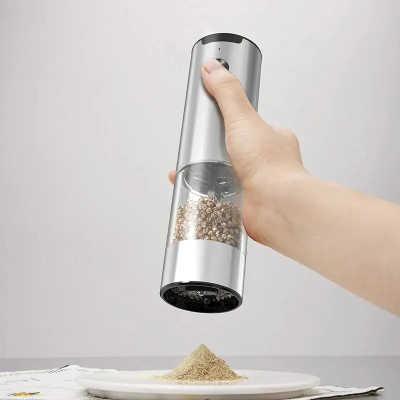Electric Salt and Pepper Grinder – Adjustable LED Mill for Kitchen Cooking