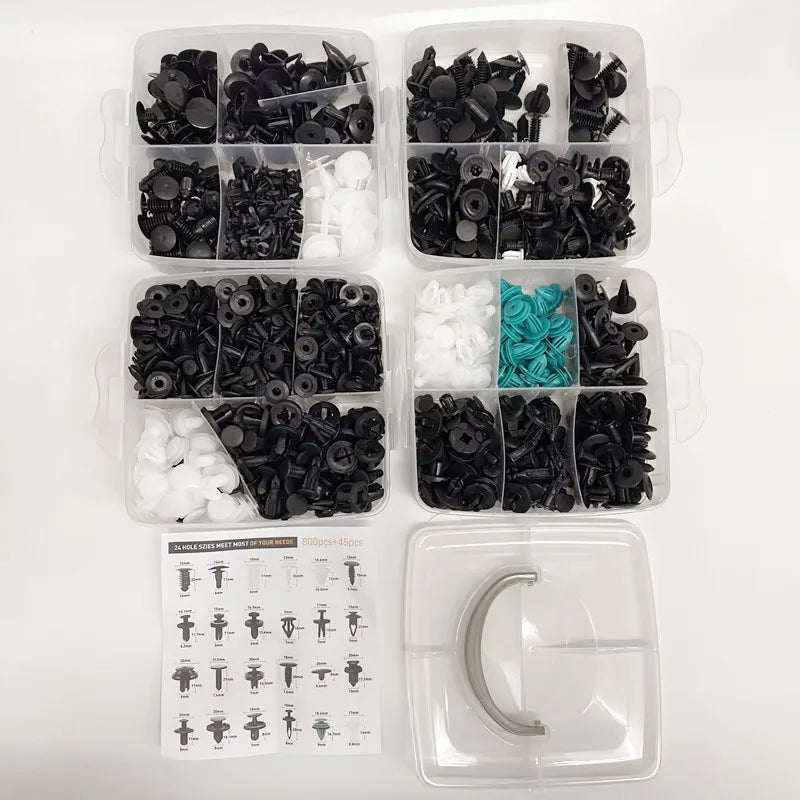 Automotive Plastic Fastener Kit – Bumper and Fender Rivet Retainers for Car Repair