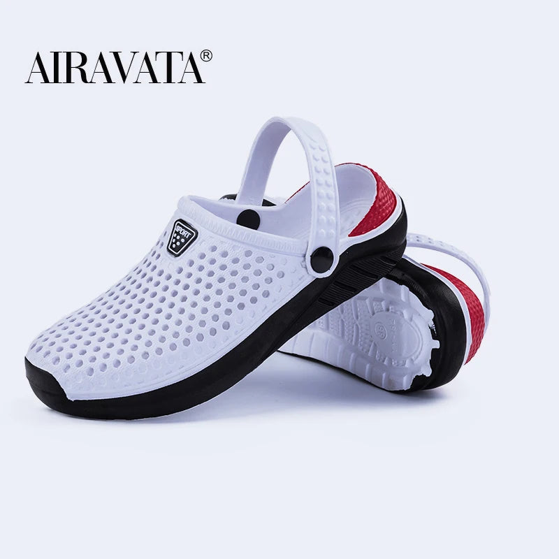 Thick Sole Beach Sandals – Waterproof Anti-Slip Footwear for Men and Women