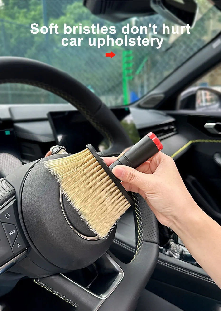 Soft Bristle Cleaning Brush – Dust Removal Tool for Car Interior Detailing